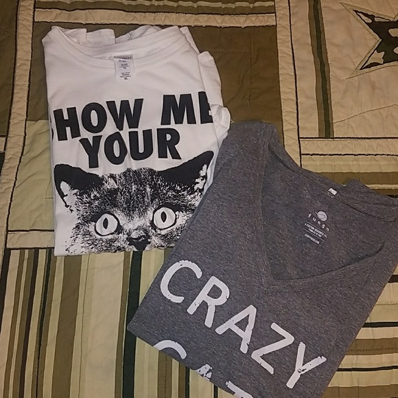 Gildan Tops - Crazy cat lady t-shirt bundle